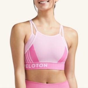 NEW Peloton Pink Double Layer Seamless Bra (Large)